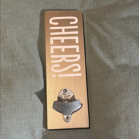Gold Wall-Mounted Bottle Opener - Picture 1 of 2